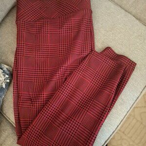 Torrid Burgundy Plaid Skinny Pants